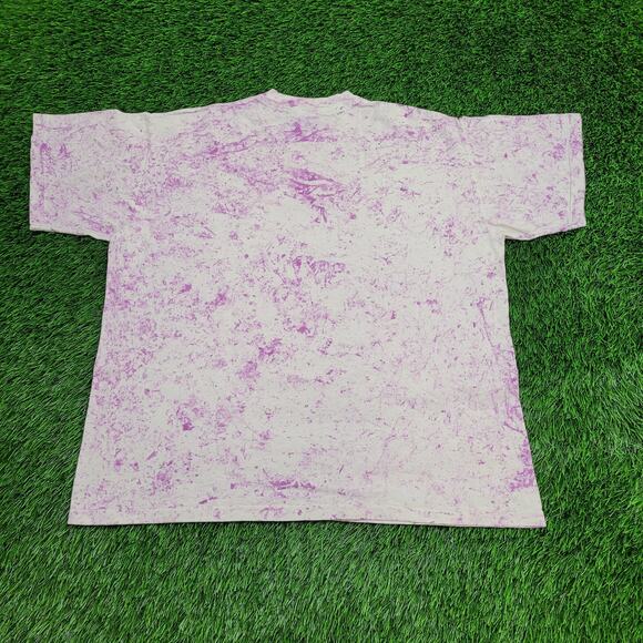 Vintage 90s Splatter Tie-Dye Shirt Womens XL 23x24 Purple USA - Picture 2 of 10